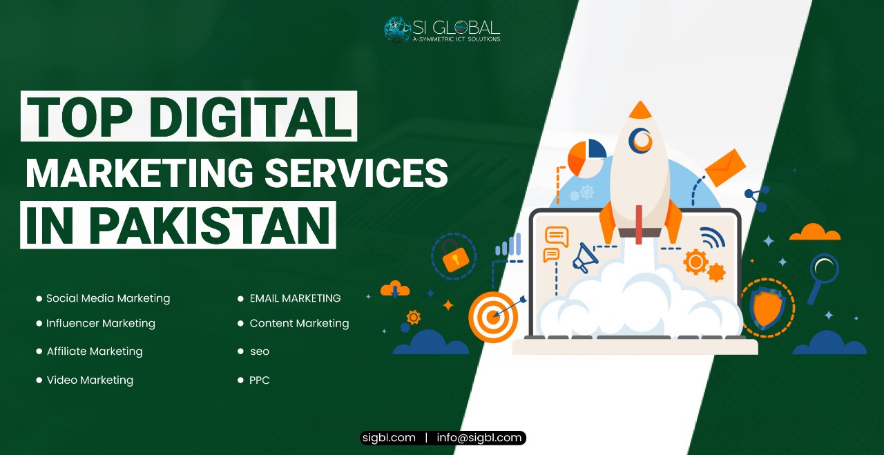 Top digital marketing services in Pakistan, including SEO, PPC, and social media marketing, to help businesses grow and improve their online presence.